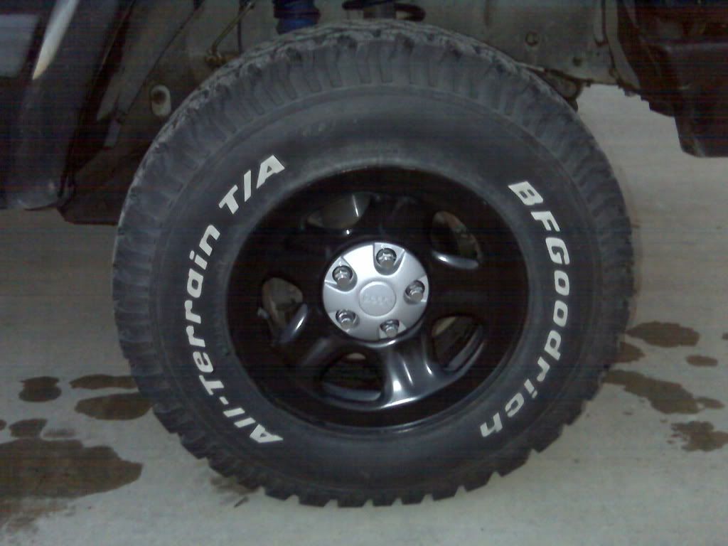 Liberty Center Caps on XJ Stock Wheels
